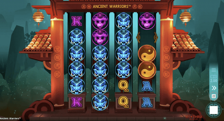 ancient warriors slot screen