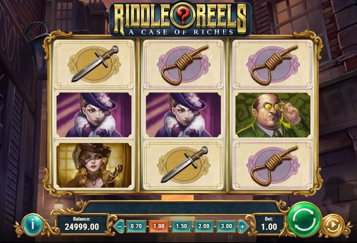 riddle reels slot screen