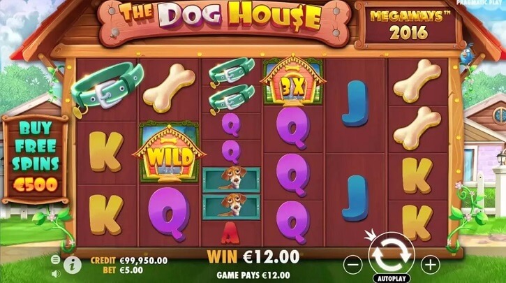 the dog house megaways slot screen