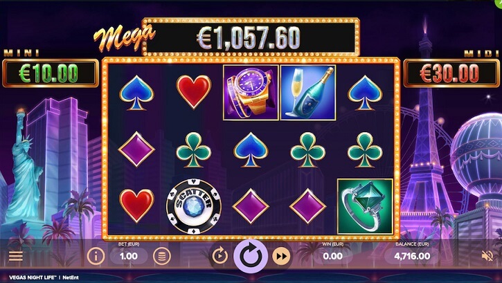 vegas night life slot screen