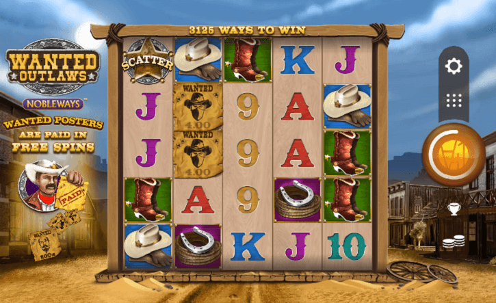 wanted outlaws slot screen
