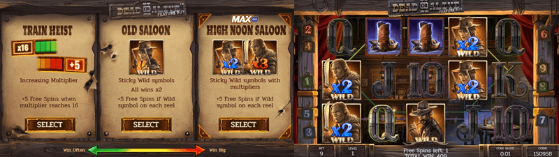 dead or alive 2 buy features slot screen