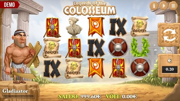 legends of the colosseum slot screen