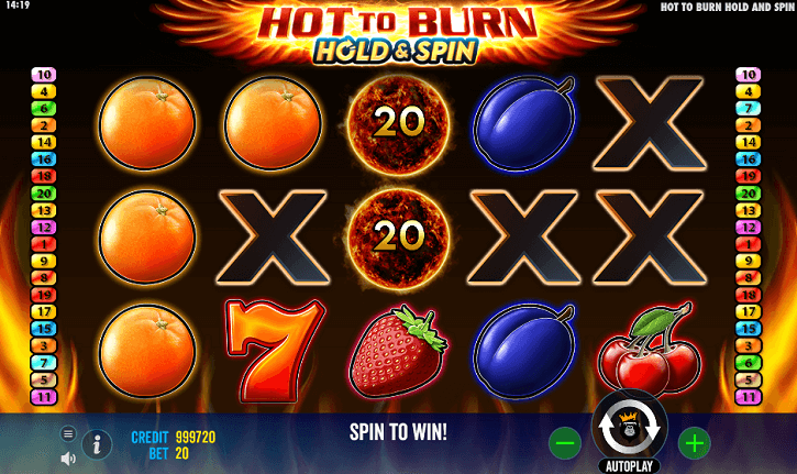 hot to burn hold spin slot screen