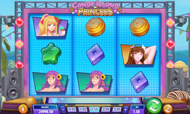 candy island princess slot screen