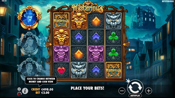 mysterious slot screen