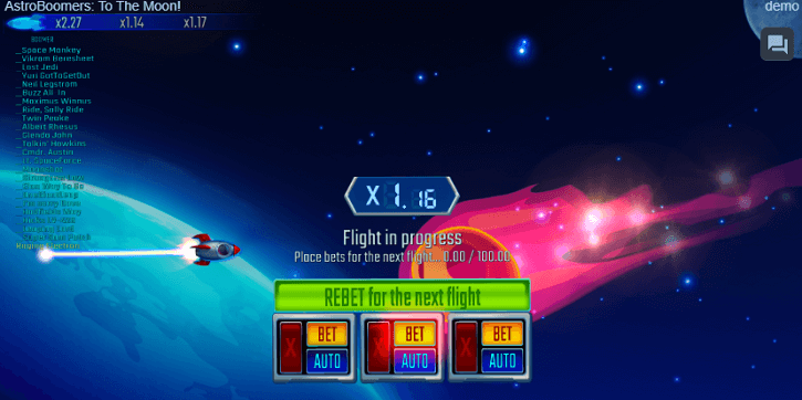 astroboomers game screen