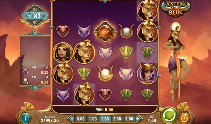 sisters of the sun slot screen