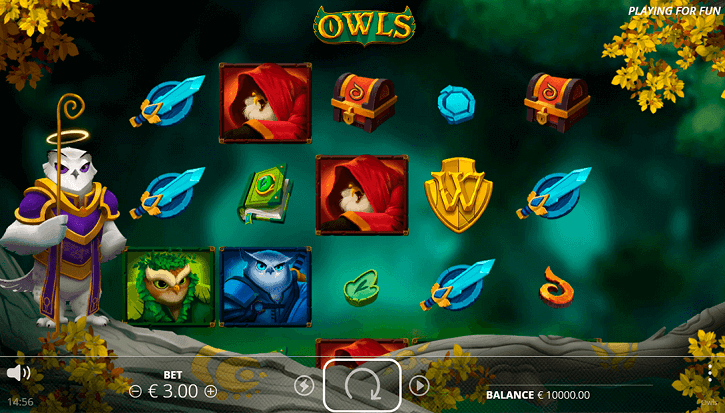 owls slot screen