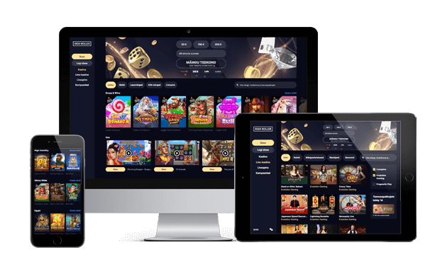 highroller casino website screens