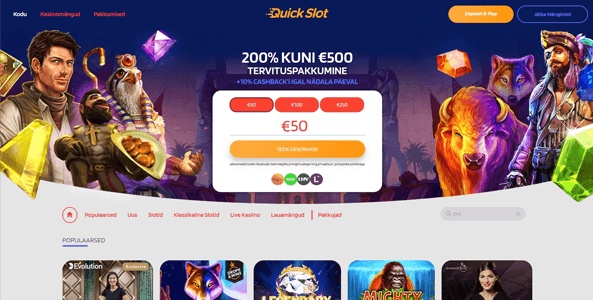 quickslot kasiino veebileht