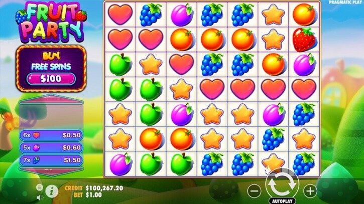 fruit party slot screen